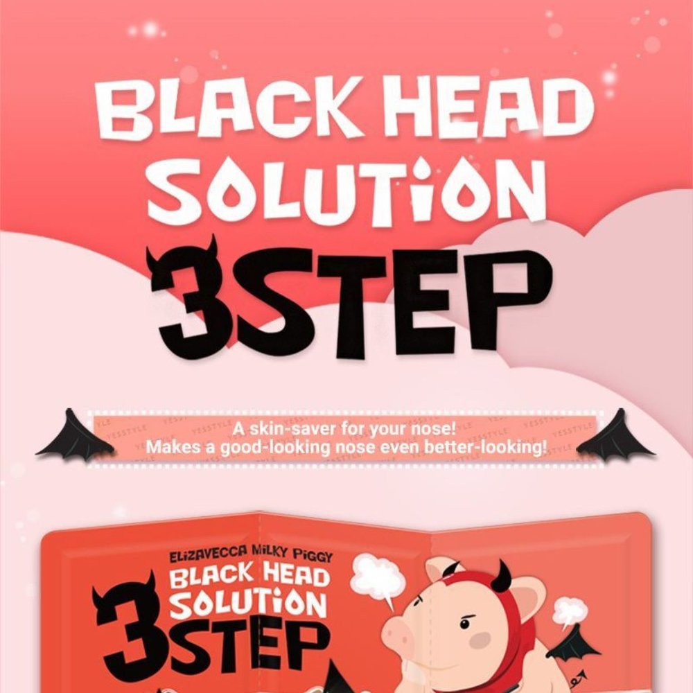 Elizavecca - Black Head Solution 3 Step Kit Nose Pore Strips 6 Packs
